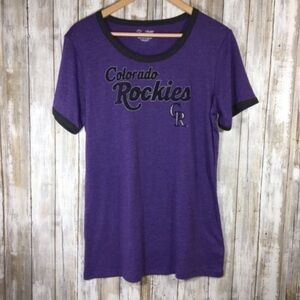 NWT MLB Colorado Rockies Purple Tee